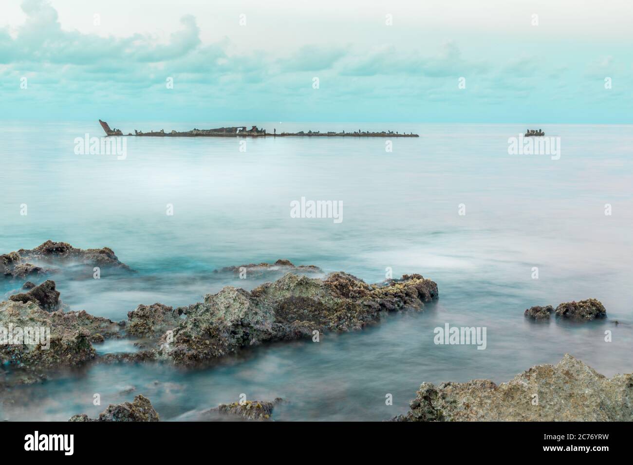 Nave fantasma - Naufragio Gemma sulla costa di Grand Cayman Foto Stock