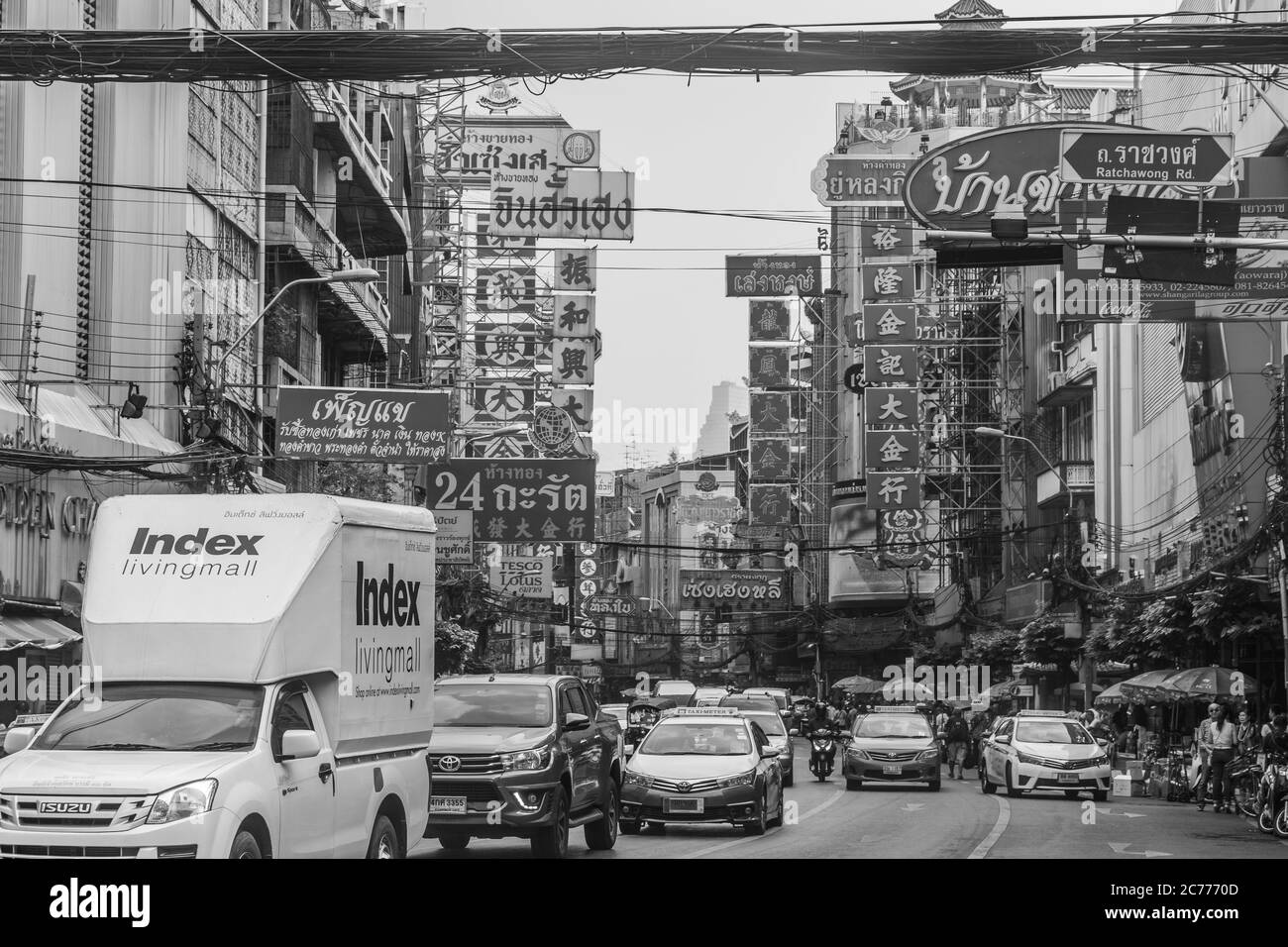 BANGKOK, THAILANDIA, 14 GENNAIO 2020: Quartiere di Chinatown di Bangkok Foto Stock