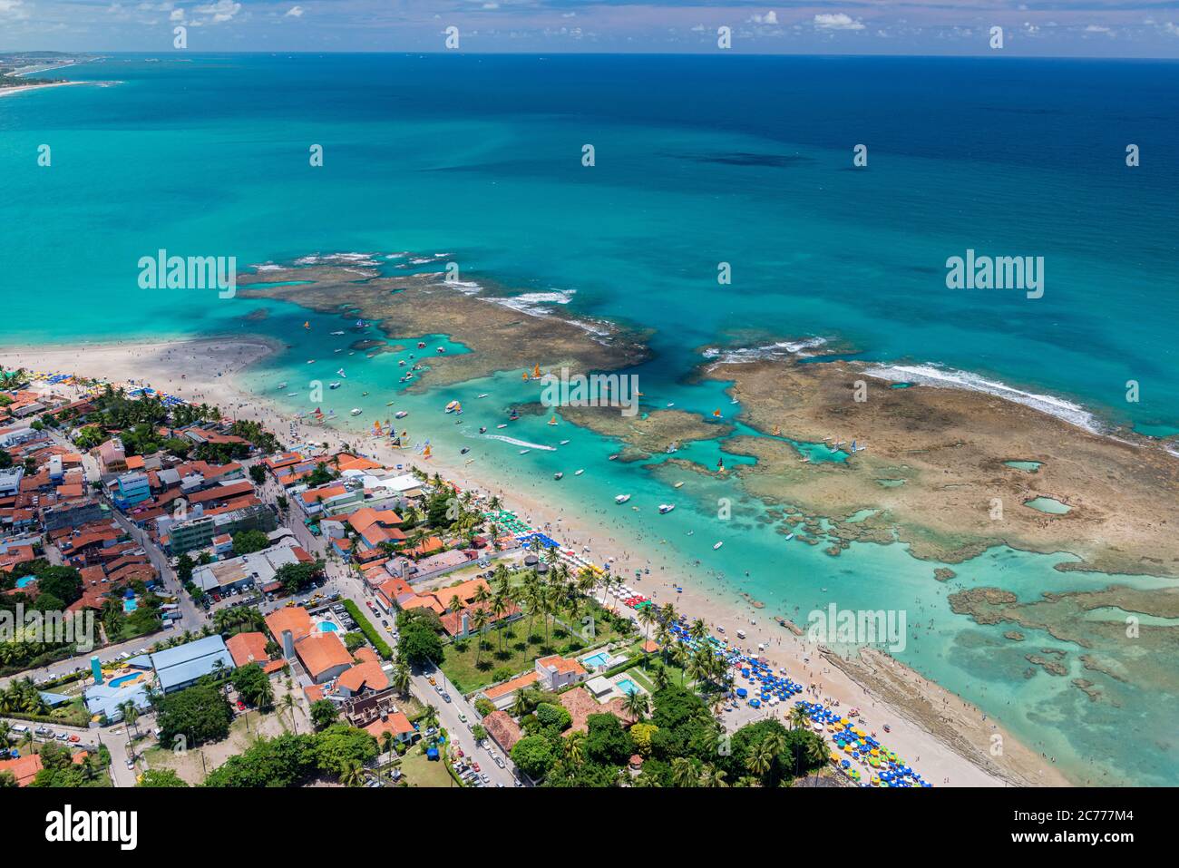 Spiaggia di Porto de Galinhas, Ipojuca, vicino Recife, Pernambuco, Brasile Foto Stock