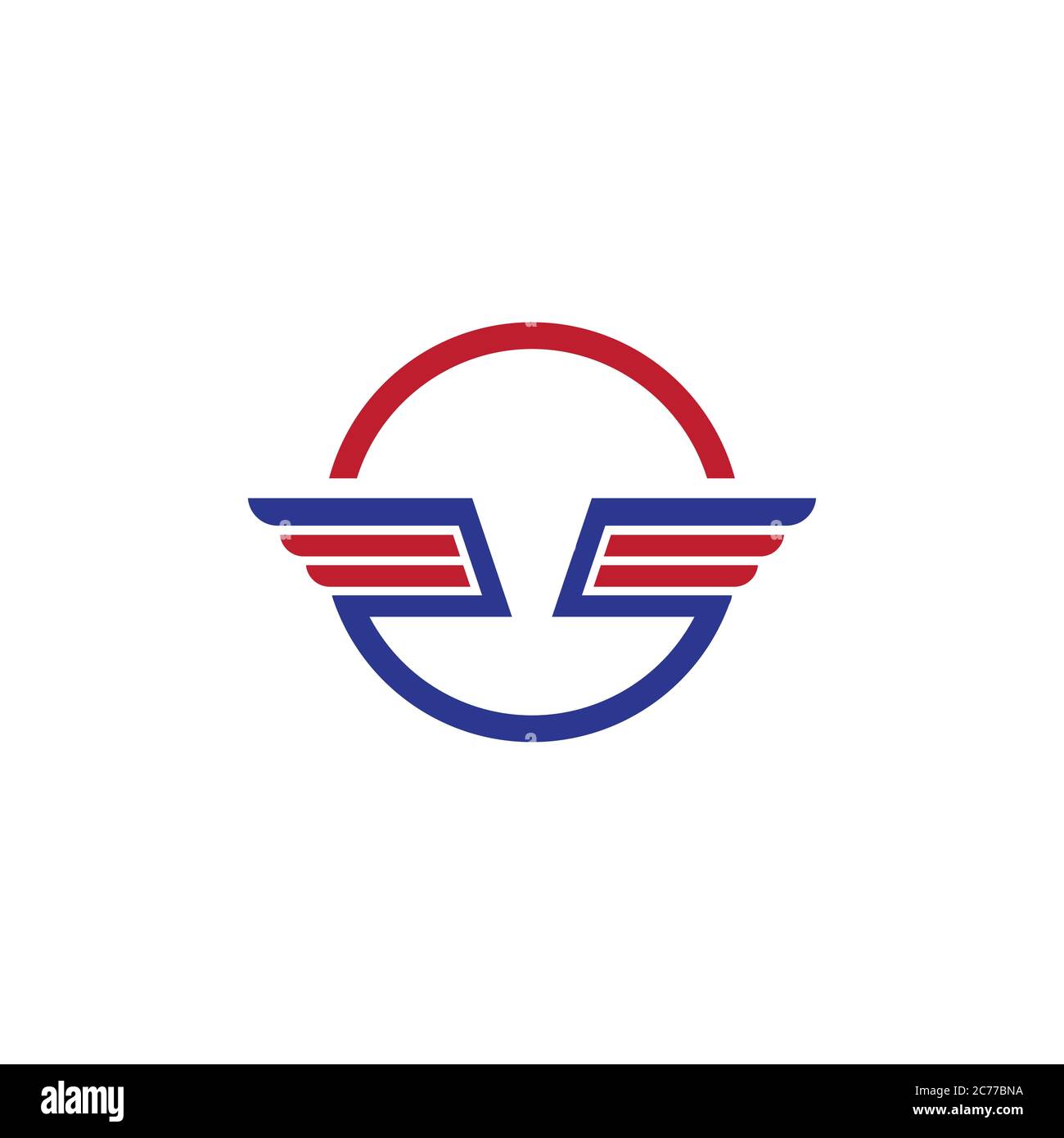 Falcon ala modello Logo illustrazione vettoriale design Illustrazione Vettoriale