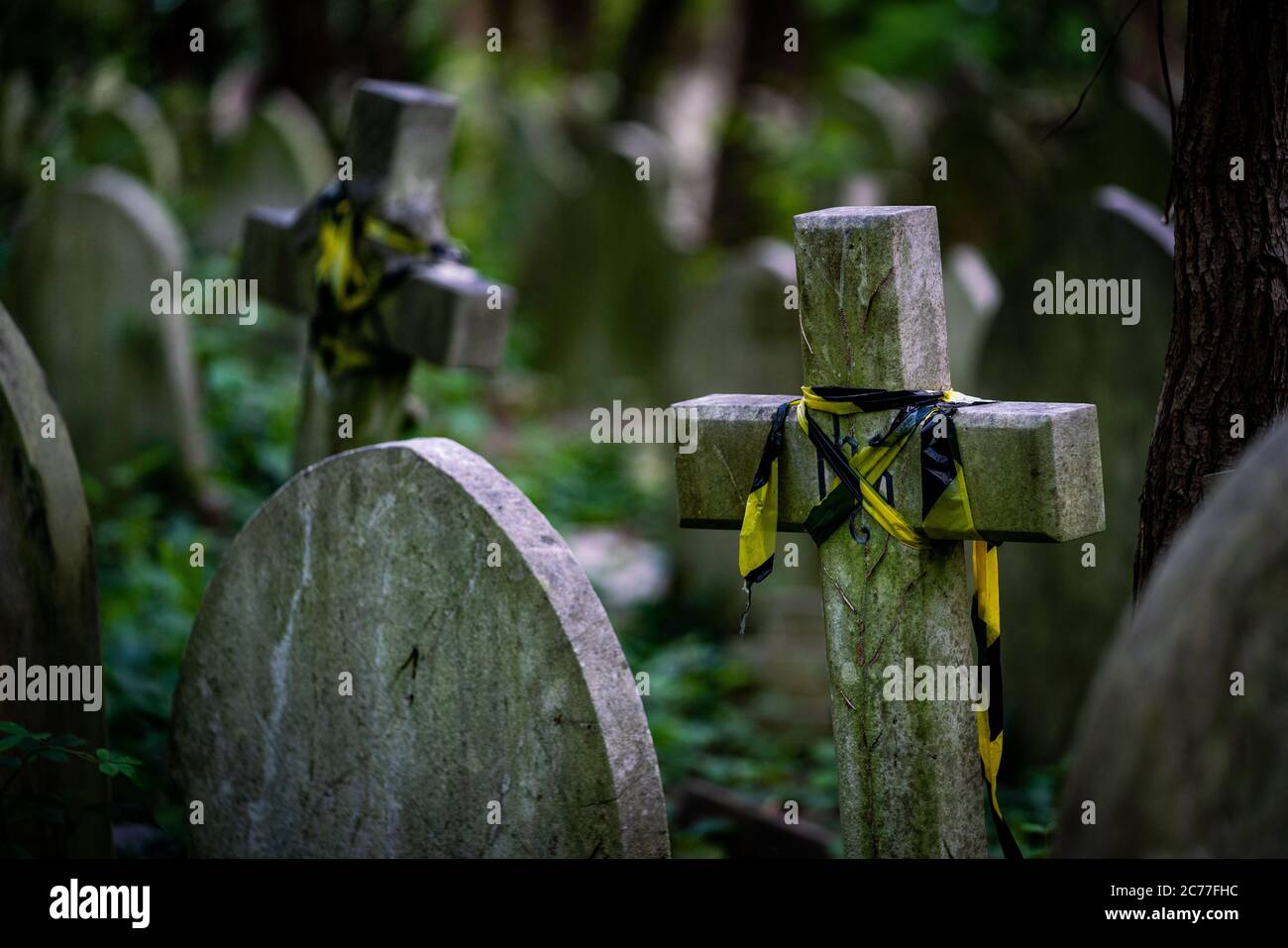 Il cimitero di Highgate a Londra del nord (est), UK. Foto Stock