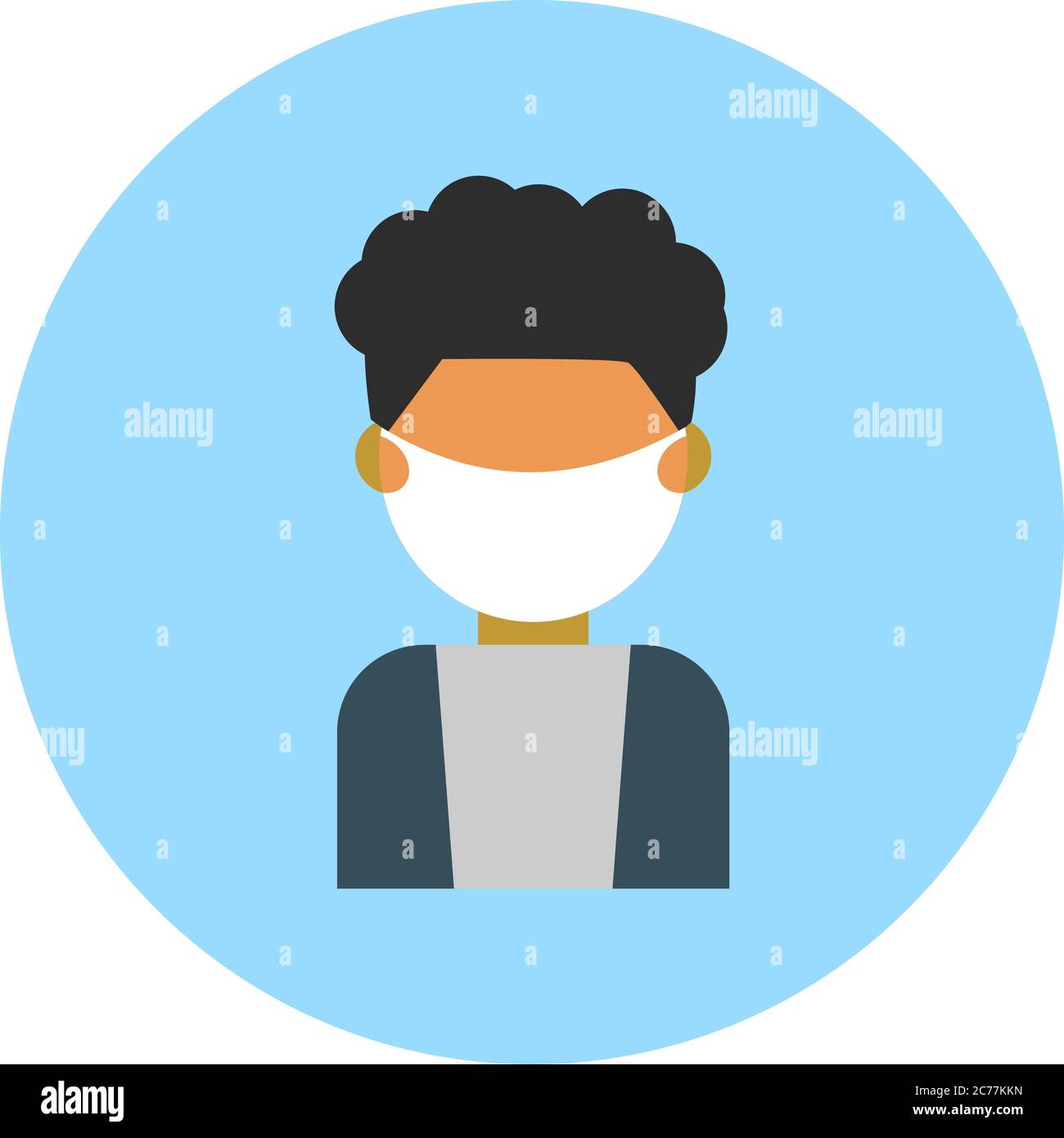 Libero vettore sociale di distanza durante la pandemia del virus corona Illustrazione Vettoriale
