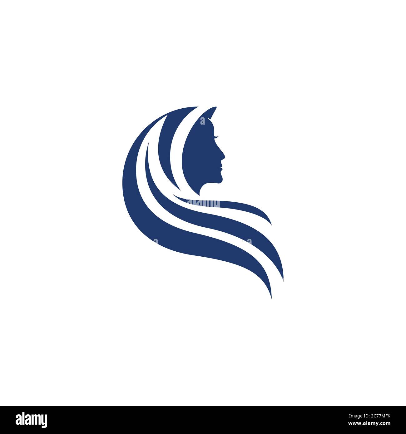 Muslimah hijab modello Logo illustrazione vettoriale design Illustrazione Vettoriale