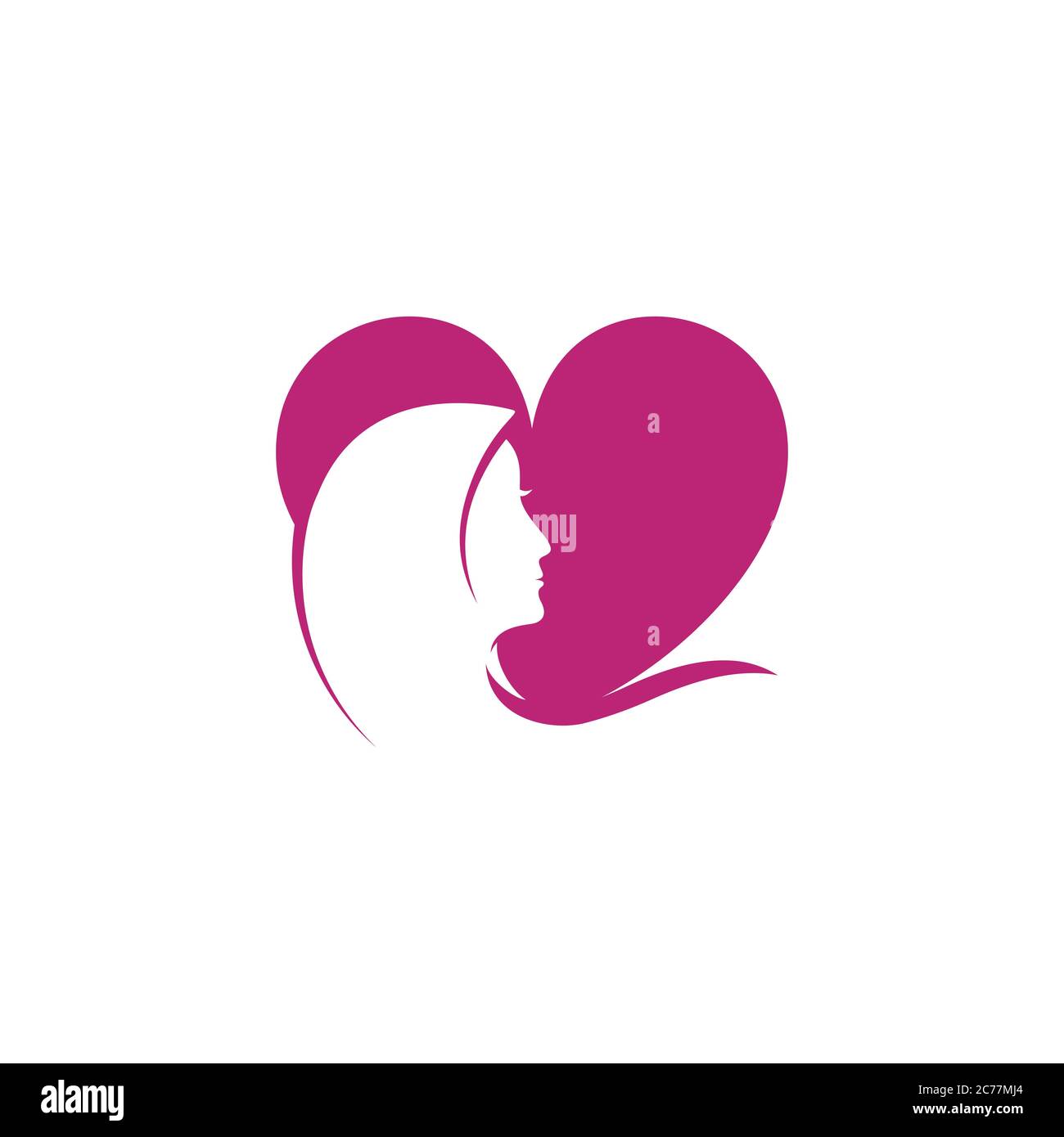 Muslimah hijab modello Logo illustrazione vettoriale design Illustrazione Vettoriale