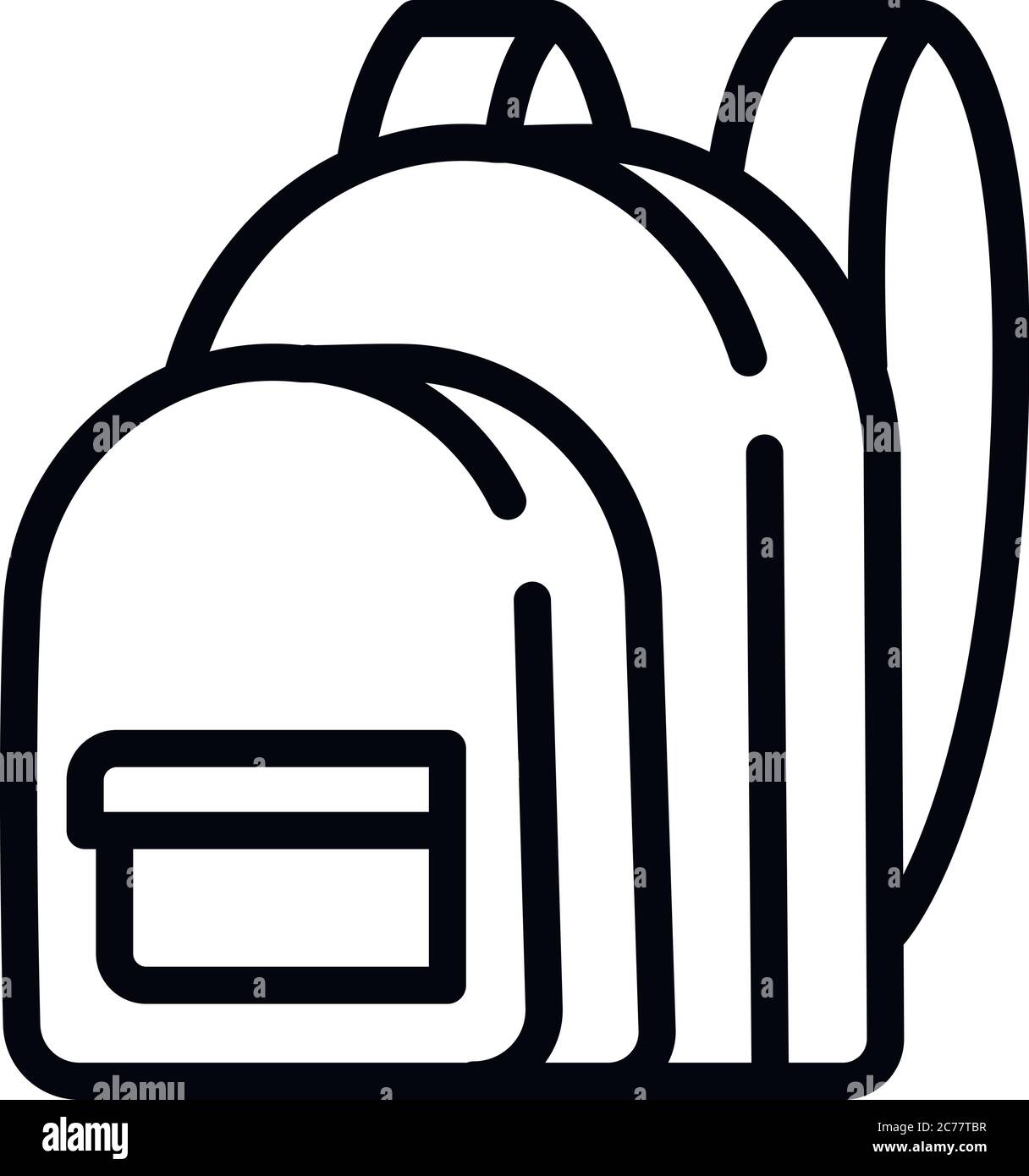 Icona zaino sportivo. Contorno sport zaino icona vettoriale per web design isolato su sfondo bianco Illustrazione Vettoriale