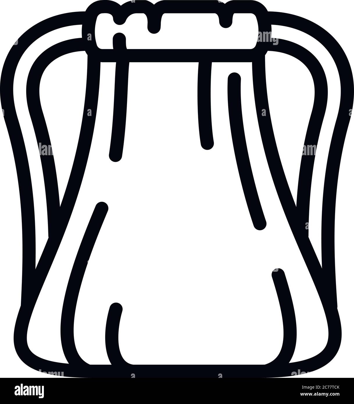 Icona zaino in cotone. Contorno zaino in cotone icona vettoriale per web design isolato su sfondo bianco Illustrazione Vettoriale