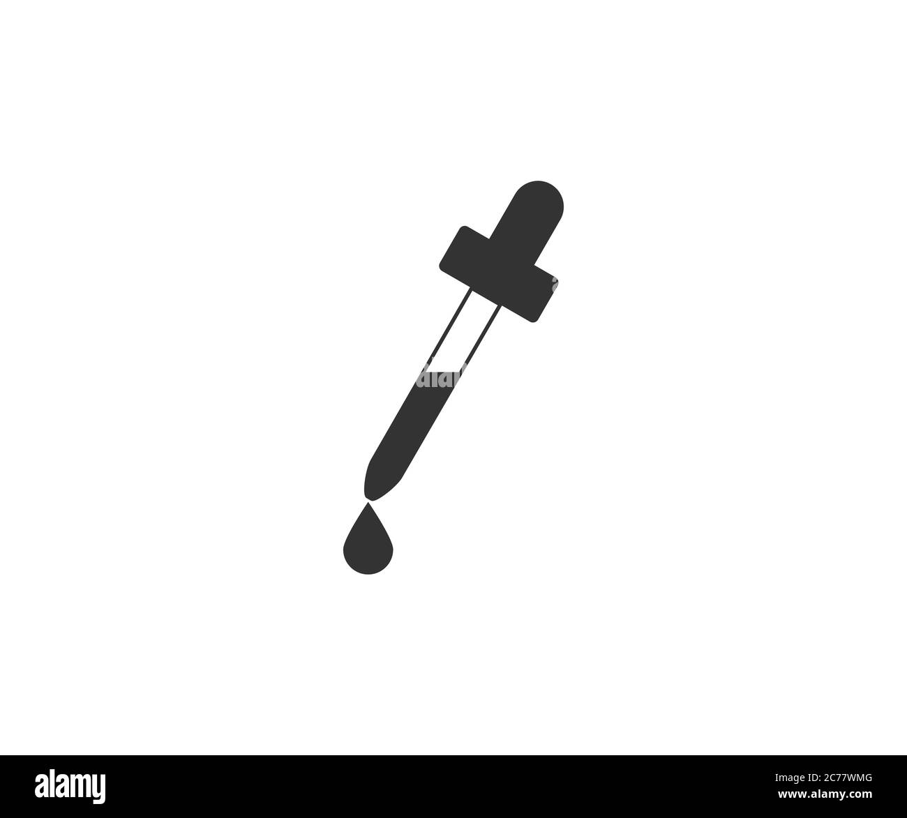 Contagocce, icona pipetta. Illustrazione vettoriale, design piatto. Illustrazione Vettoriale