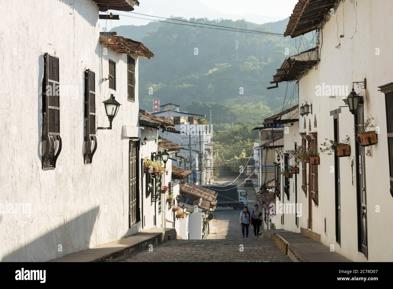 Scena di strada, Girón, Santander, Colombia, Sud America Foto Stock