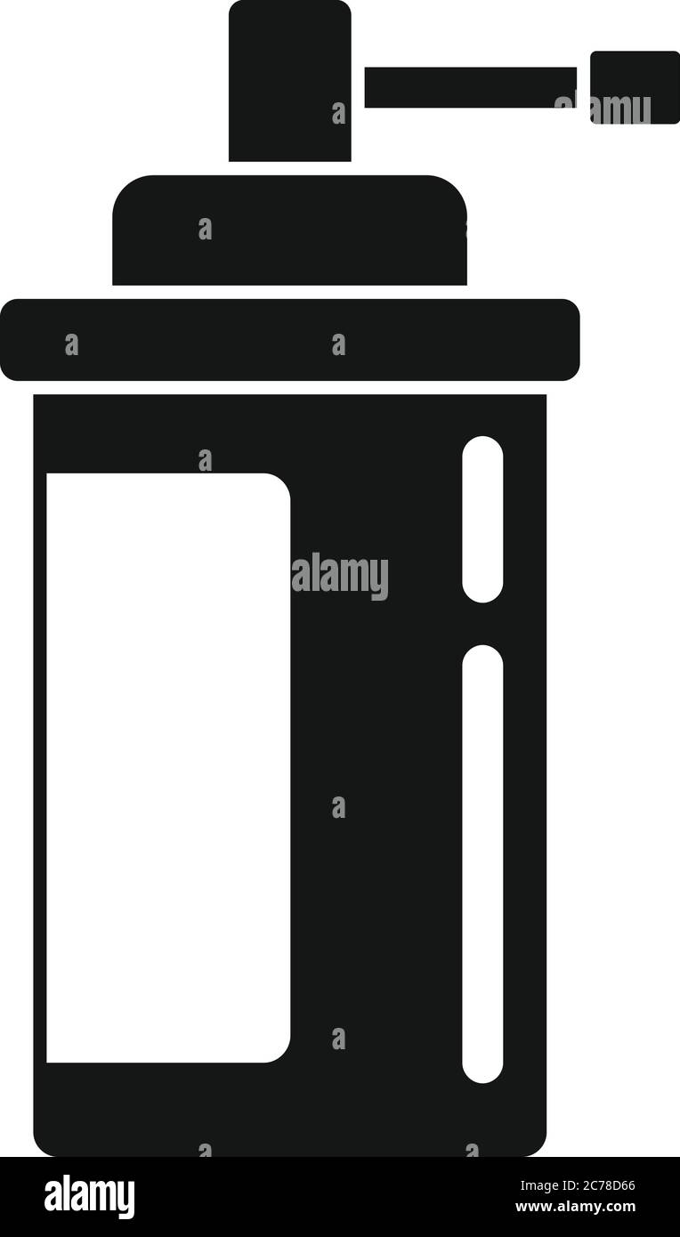 Icona del flacone spray omeopatico. Semplice illustrazione dell'icona vettoriale del flacone spray omeopatico per il disegno del web isolato su sfondo bianco Illustrazione Vettoriale