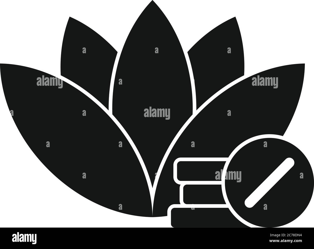 Icona delle pillole di cura delle foglie. Semplice illustrazione di pillole di cura delle foglie icona vettore per il web design isolato su sfondo bianco Illustrazione Vettoriale