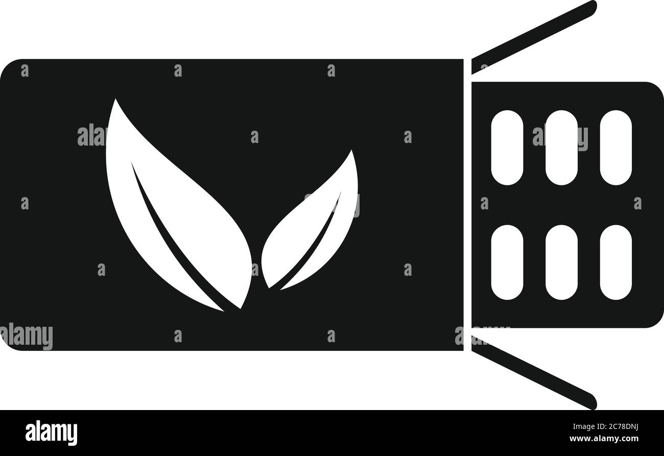 Icona di pillole di medicina alternativa. Semplice illustrazione di alternativa pillole vettore di medicina icona per il web design isolato su sfondo bianco Illustrazione Vettoriale