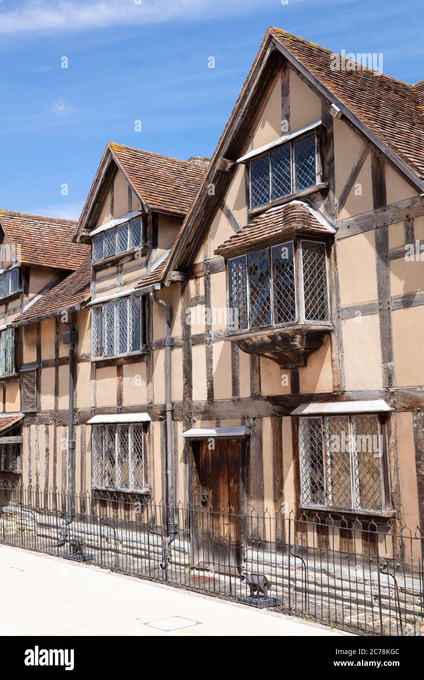 Luogo di nascita di William Shakespeare, Stratford-upon-Avon, il luogo di nascita di William Shakespeare, Stratford upon Avon Warwickshire Inghilterra GB Europa Foto Stock