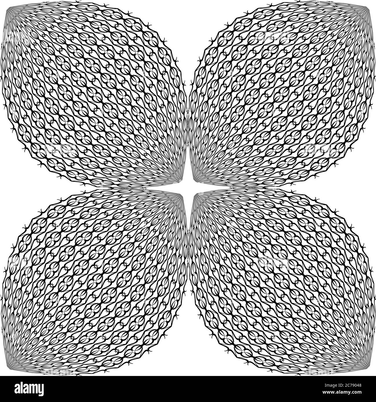 Forma geometrica in bianco e nero vettoriale Illustrazione Vettoriale