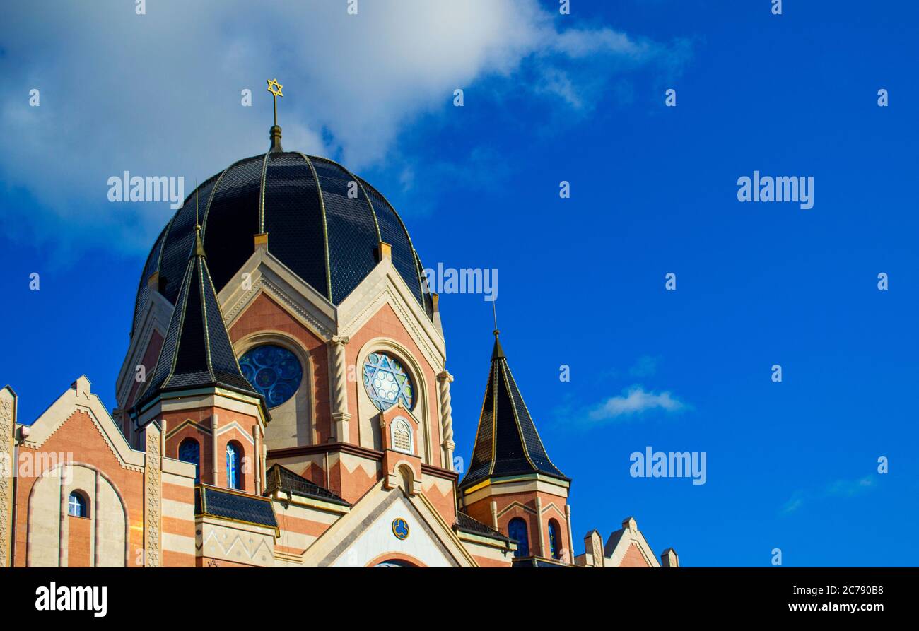 Parte alta della Sinagoga Nuova Liberale di Kaliningrad, nella regione di Kaliningrad, in Russia Foto Stock