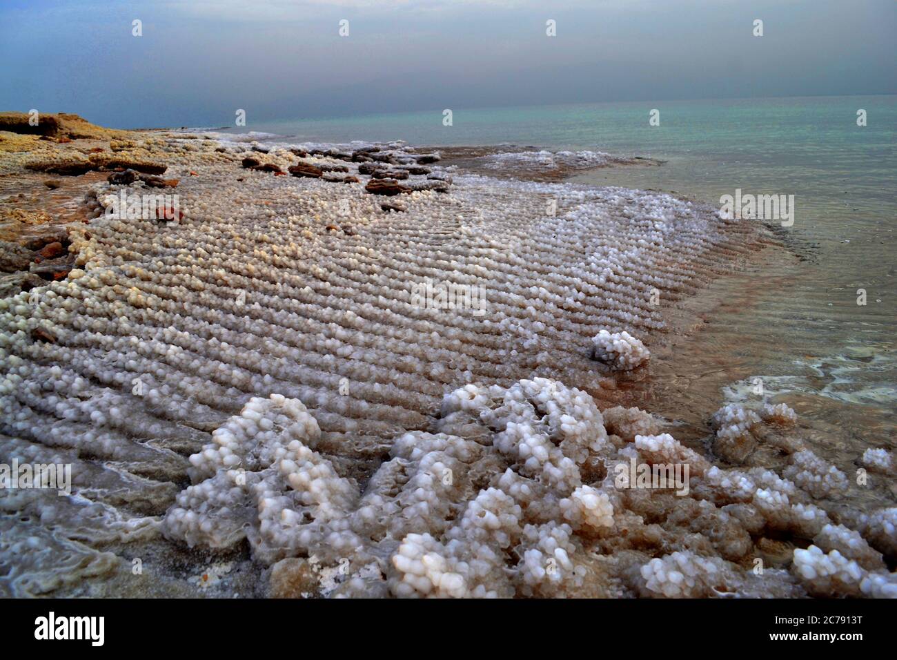 Mar Morto, Ein Gedi, Israele Foto Stock