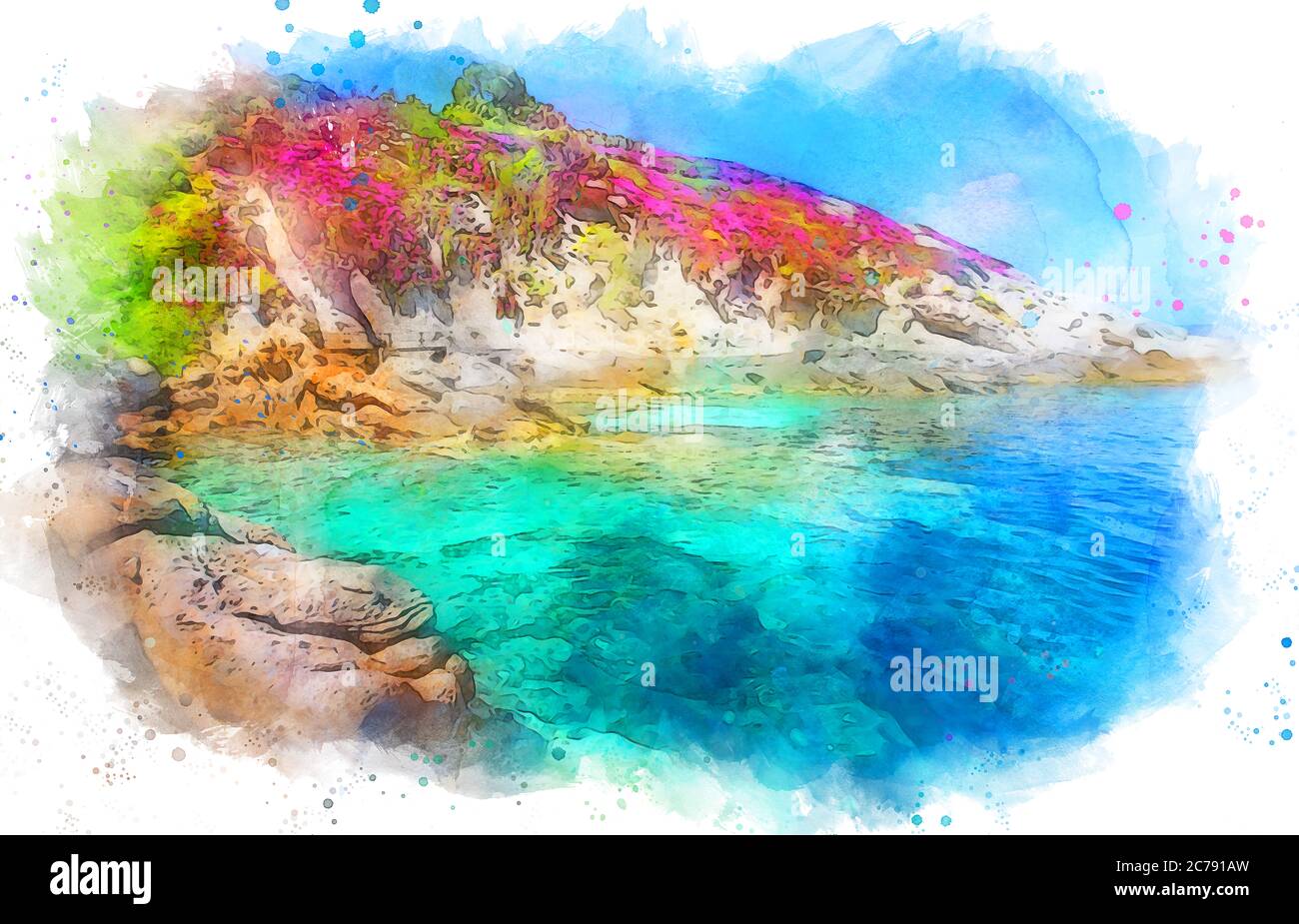 L'Elba è la più grande isola dell'Arcipelago Toscano e la terza più grande d'Italia dopo la Sardegna e la Sicilia. Foto Stock