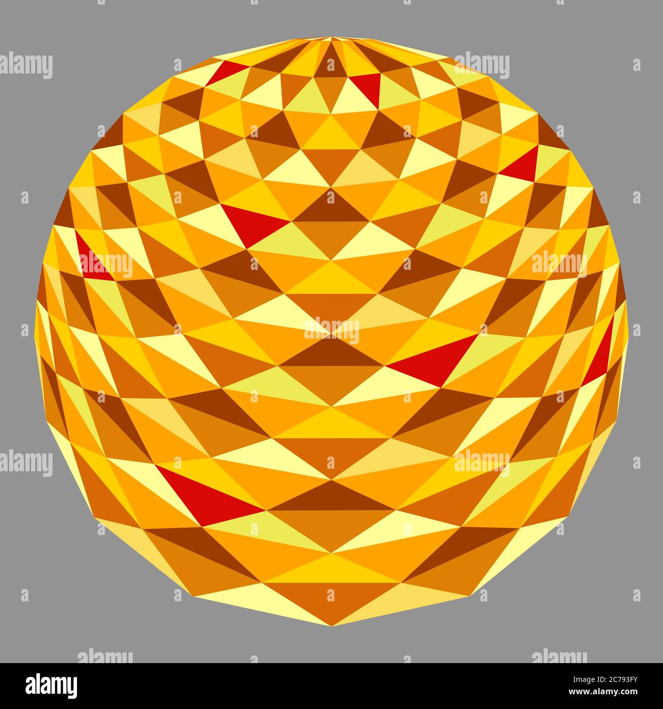 Sfera triangolare vettoriale con effetto triangolare Illustrazione Vettoriale