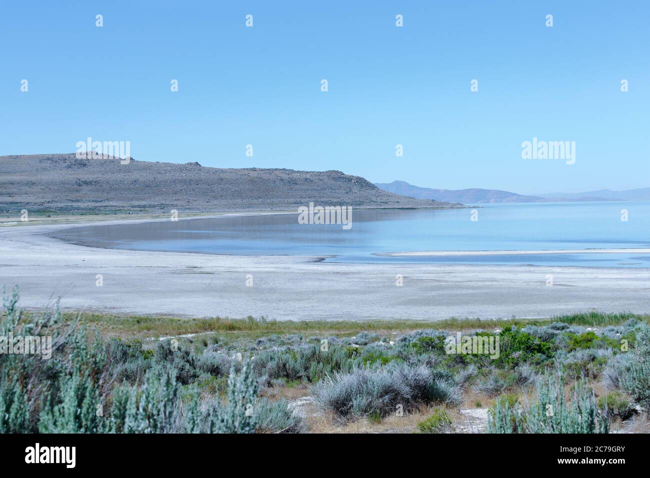 Il Great Salt Lake, Utah USA Foto Stock
