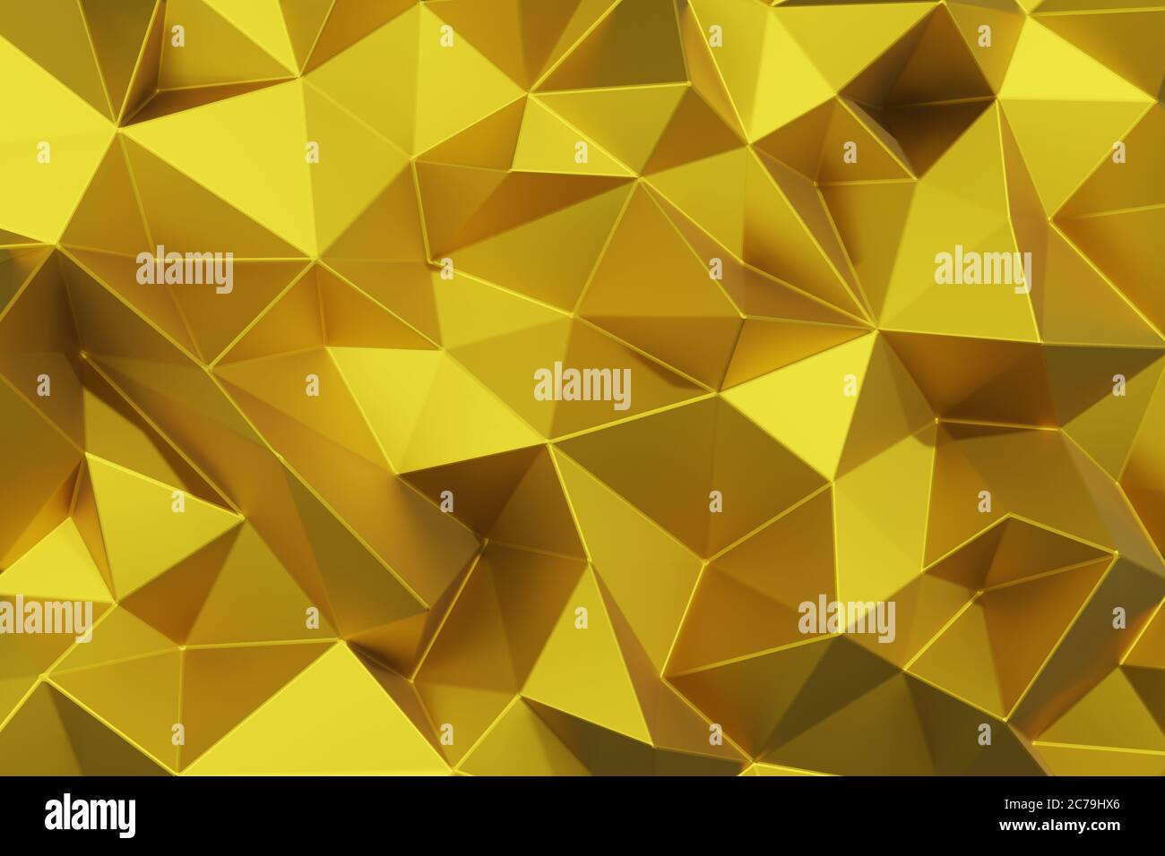 Il poligono triangolare di rendering 3d è geometrico. Sfondo astratto per la progettazione e la decorazione della tecnologia digitale. Foto Stock