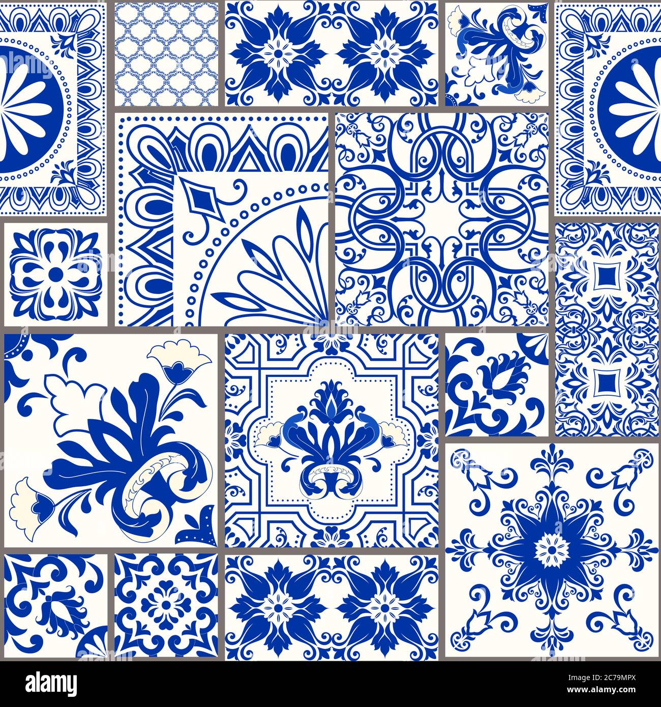 Piastrelle in Ceramica Vintage in Stile Spagnolo Immagine Stock