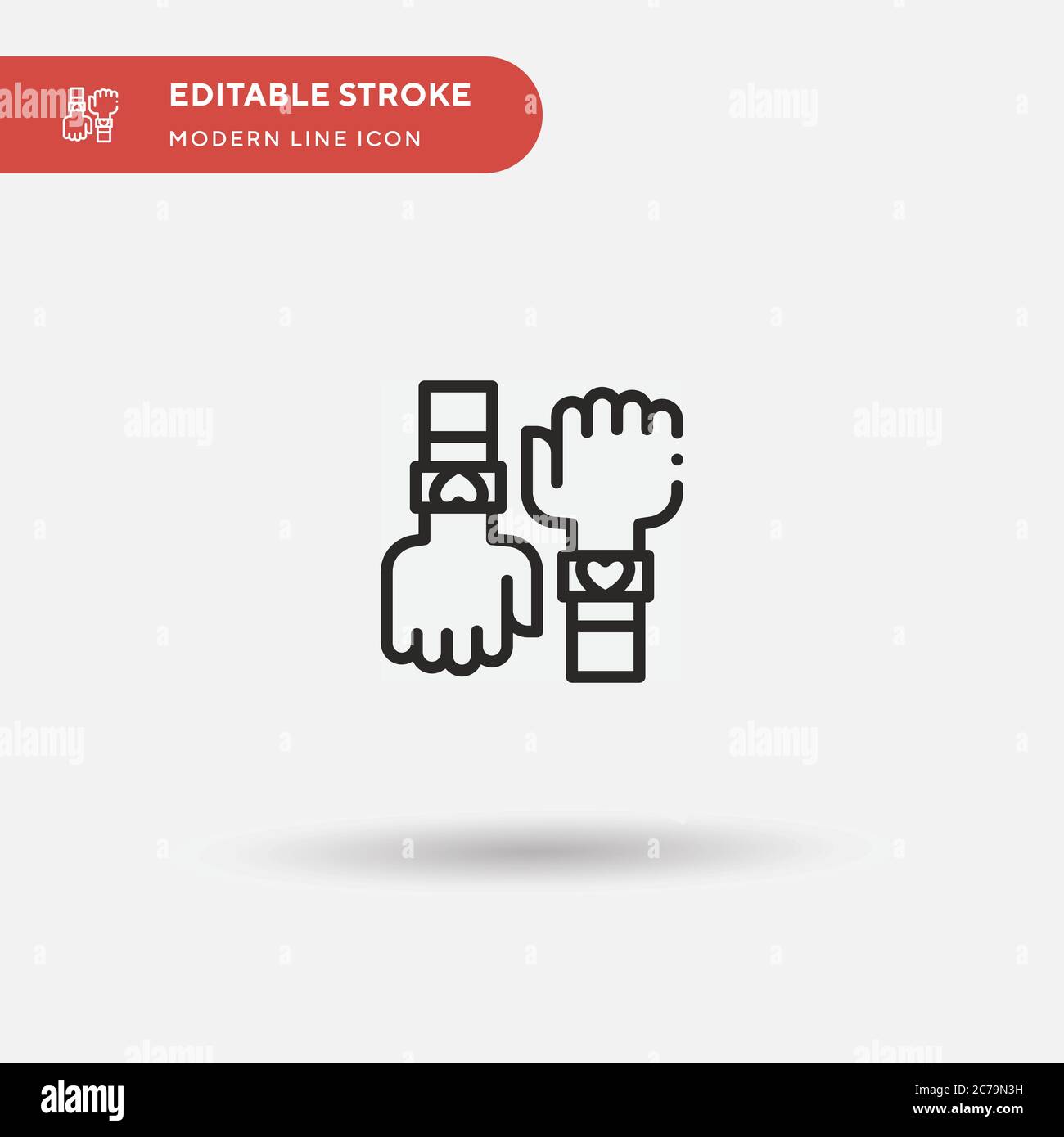 Miglior amico semplice vettore icona. Modello di disegno simbolo illustrazione per elemento UI mobile Web. Pittogramma moderno a colori perfetto su tratto modificabile. BES Illustrazione Vettoriale