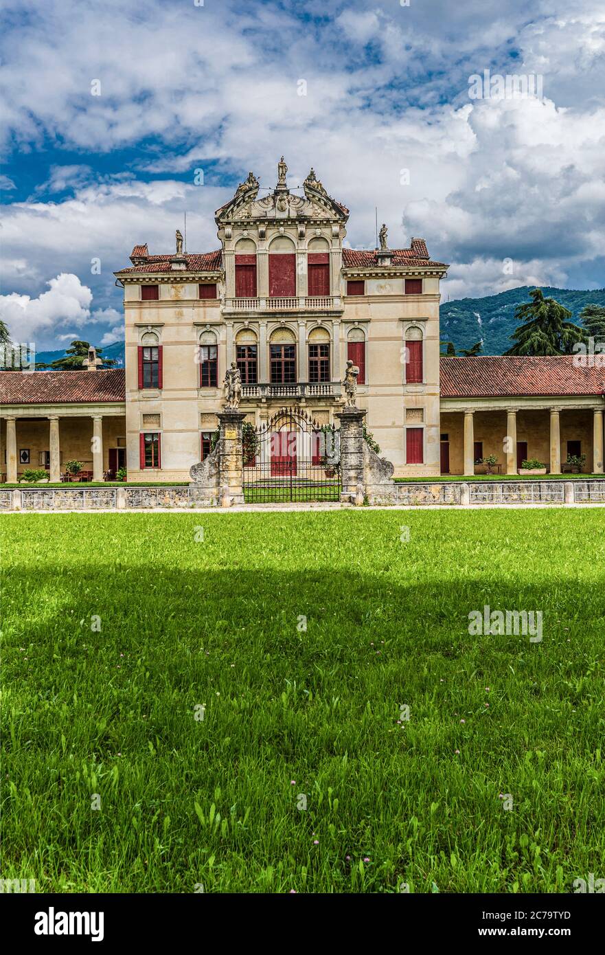 Italia Veneto - S. Eusebio - Bassano del Grappa - Villa Angarano Bianchi Michiel - Andrea Palladio architetto Foto Stock