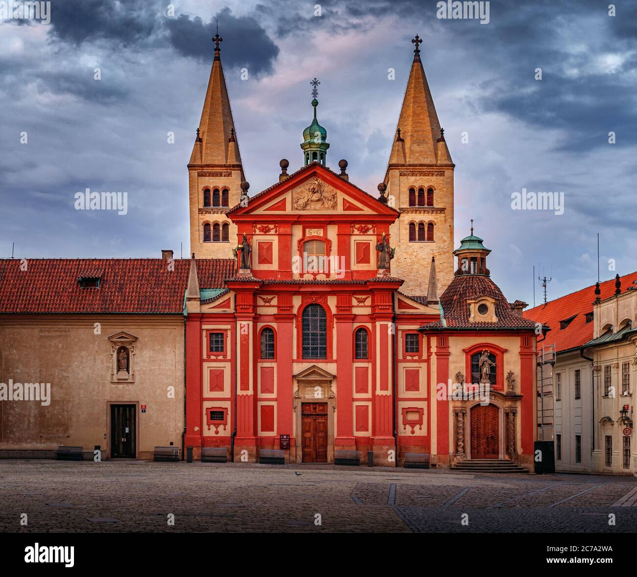 Basilica di San Giorgio, Praga, Repubblica Ceca Foto Stock