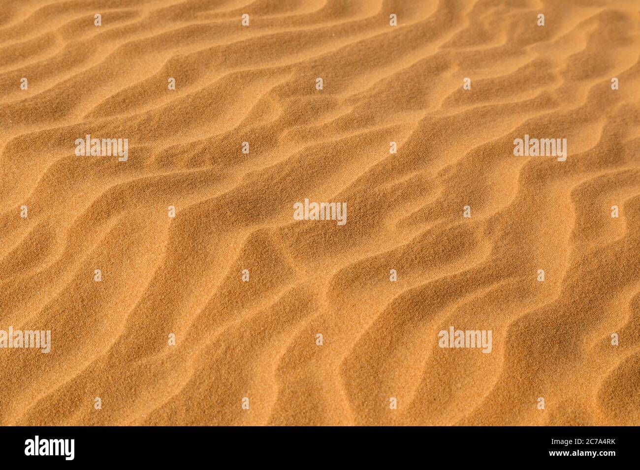 Primo piano della struttura delle dune di sabbia rossa a sud di Riyadh in Arabia Saudita Foto Stock