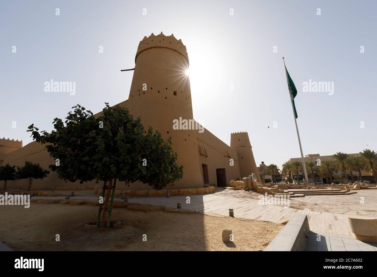 Riad, Arabia Saudita, Febbraio 15 2020: Vecchio forte al Masmak nel centro di Riyadh, Regno dell'Arabia Saudita Foto Stock