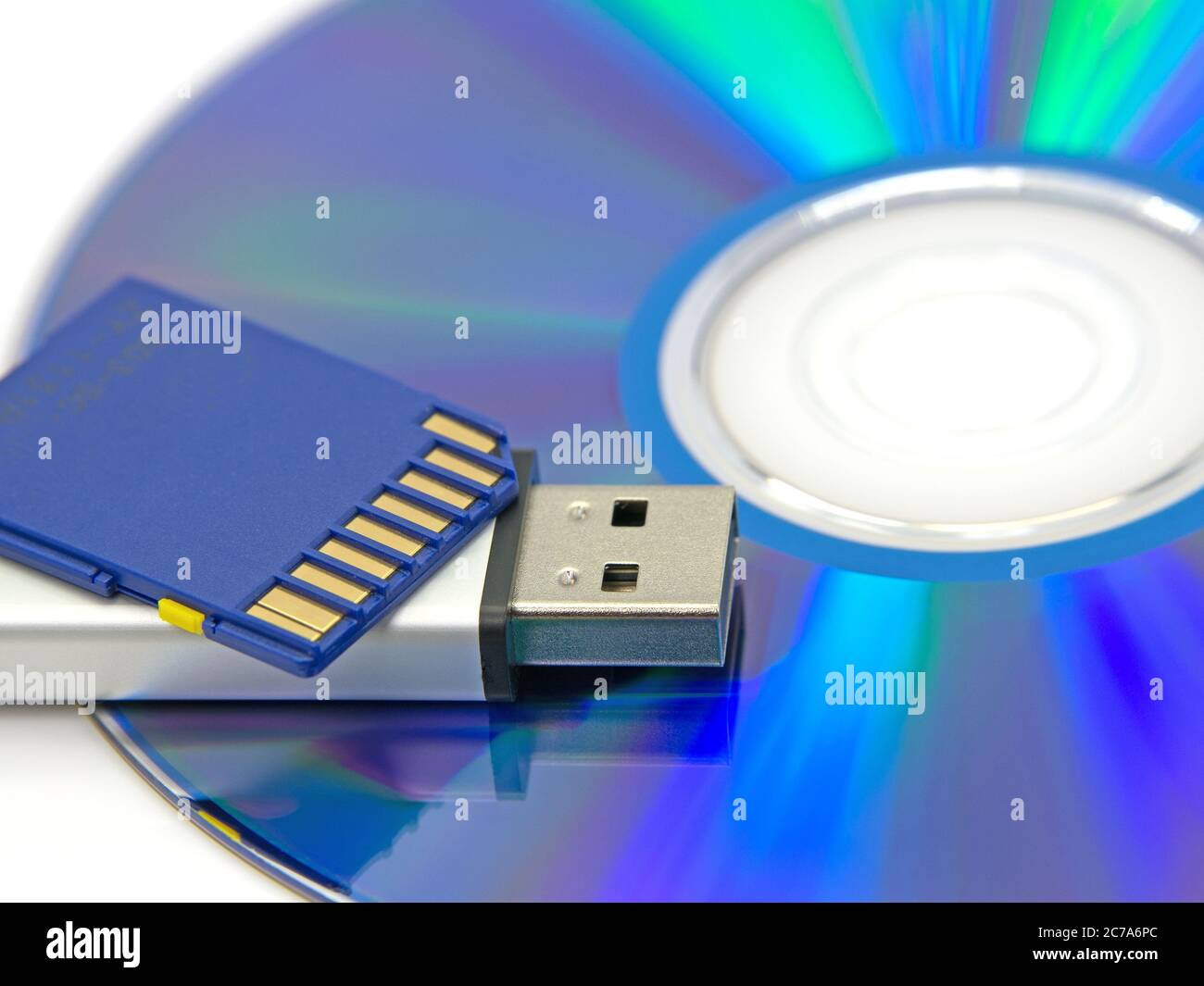 Vari supporti di memorizzazione per i dati del computer Foto Stock