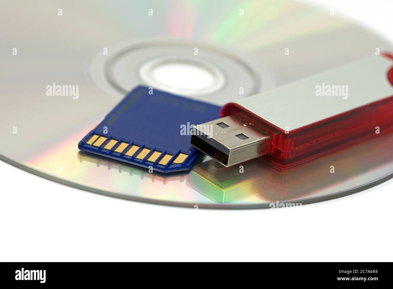 Vari supporti di memorizzazione per i dati del computer Foto Stock