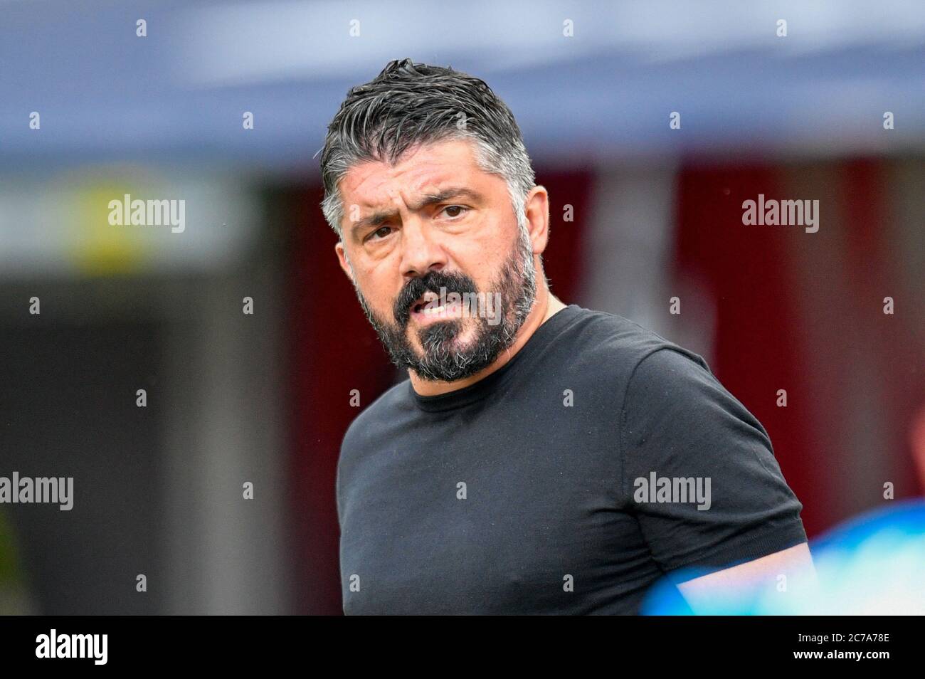 Bologna, Italia, 15 lug 2020, Gennaro Gattuso (Coach SSC Napoli) durante Bologna vs Napoli, serie a calcetto - Credit: LM/Alessio Marini/Alamy Live News Foto Stock