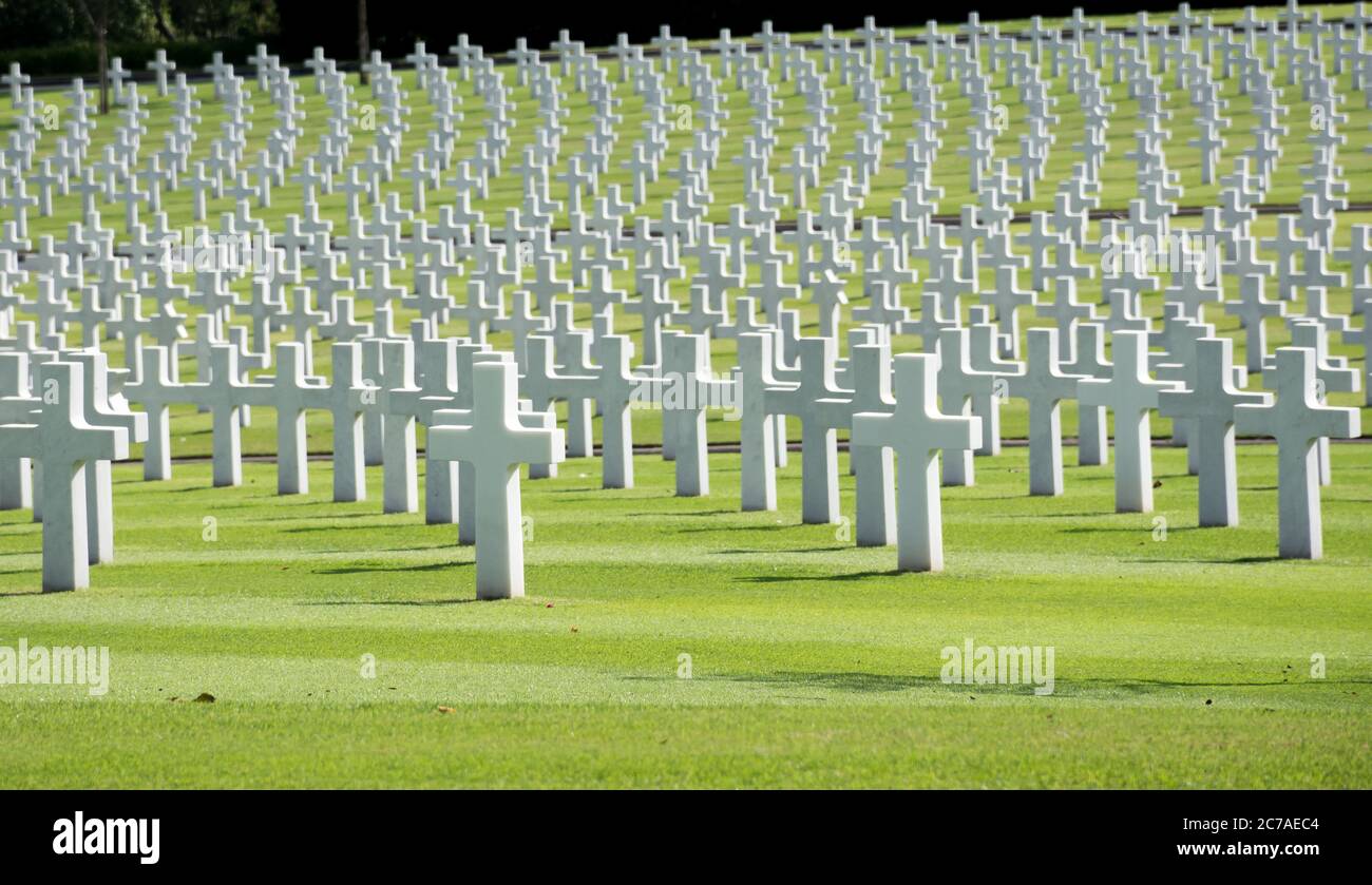 Manila, Filippine - 17 gennaio 2017: Cimitero di guerra americano Foto Stock