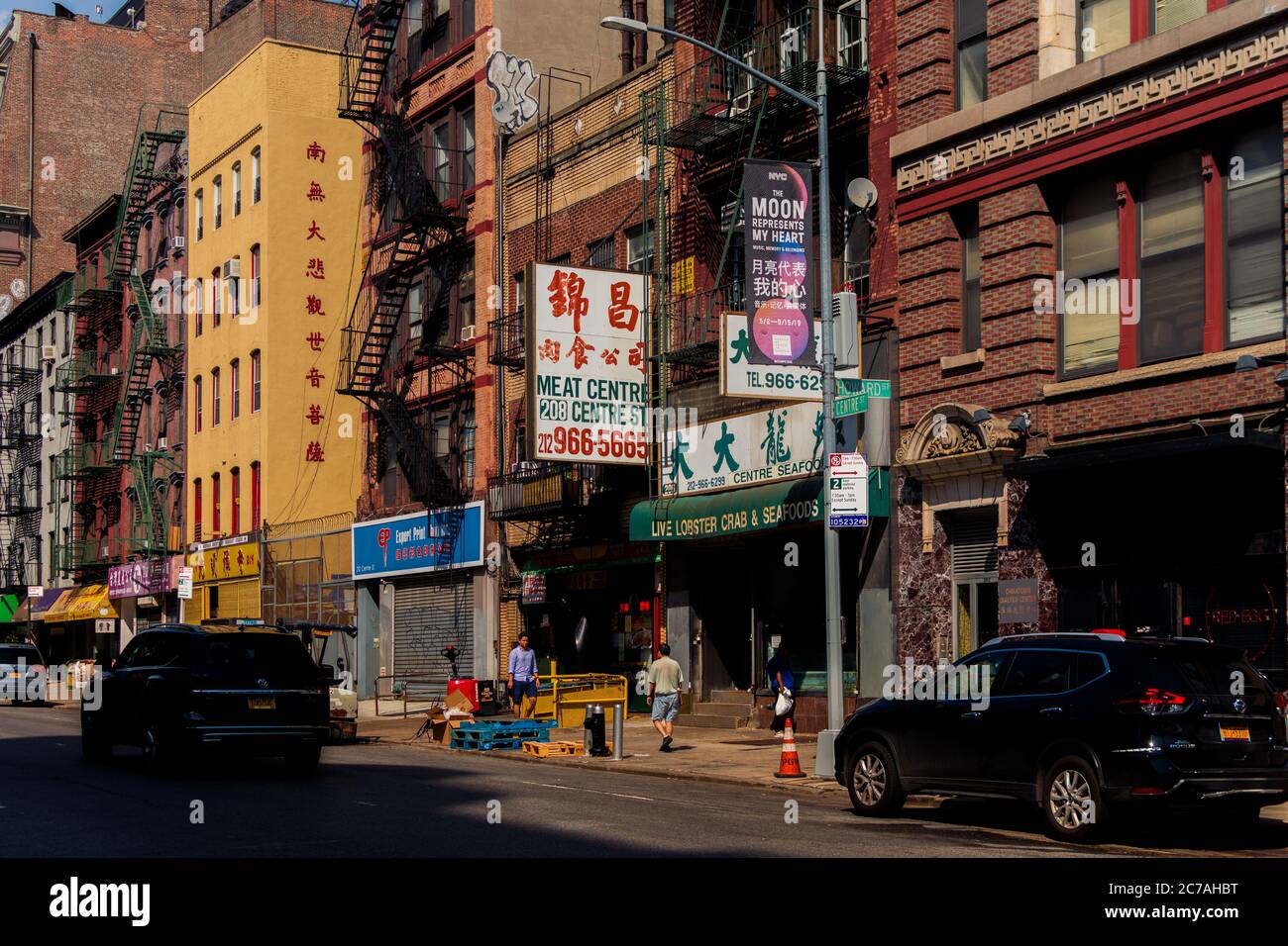 New York, NY, USA - 20 luglio 2019: Chinatown in Centre Street Foto Stock
