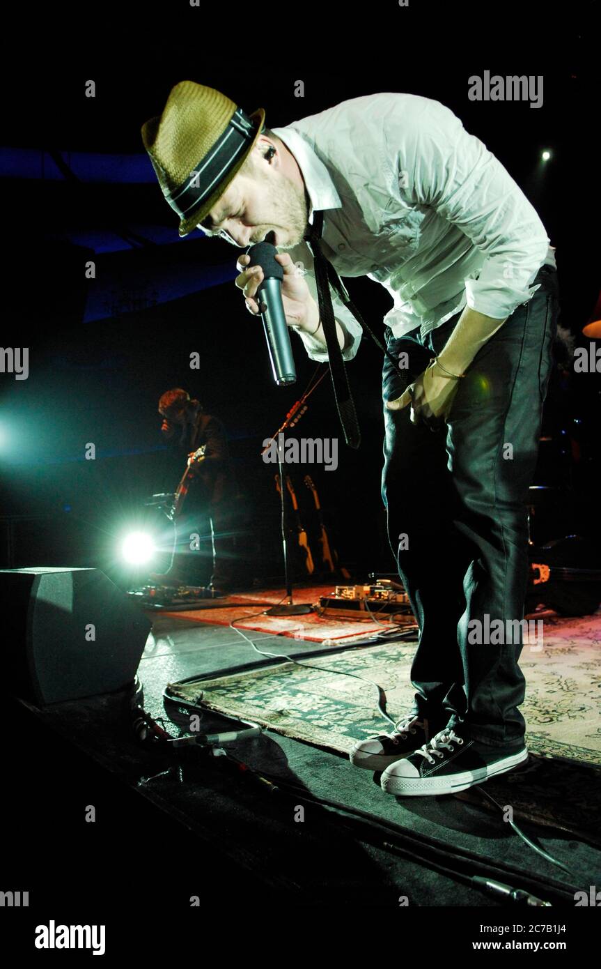 Ryan Tedder di OneRepublic si esibisce al Palladium di Hollywood. Credito: Jared Milgrim/l'accesso fotografico Foto Stock