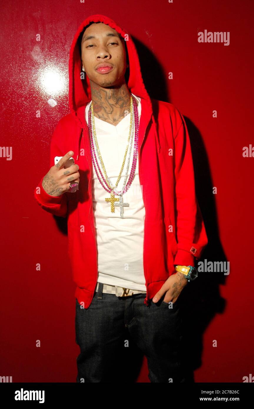 Ritratto esclusivo del rapper Tyga all'anfiteatro Gibson di Los Angeles. Credito: Jared Milgrim/l'accesso fotografico Foto Stock