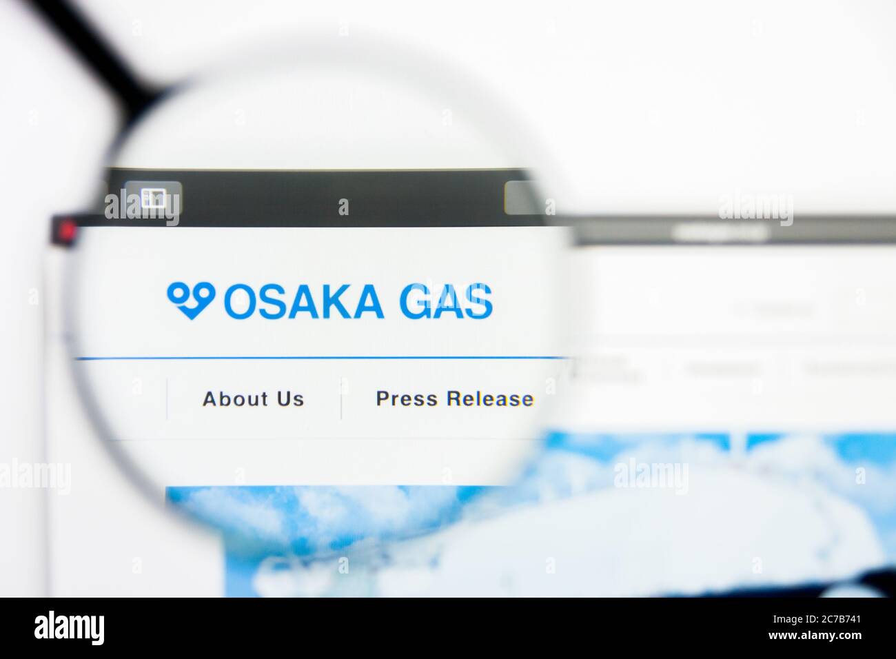 Los Angeles, California, USA - 24 Marzo 2019: Editoriale illustrativo della homepage del sito Web Osaka gas. Logo Osaka gas visibile sullo schermo del display. Foto Stock
