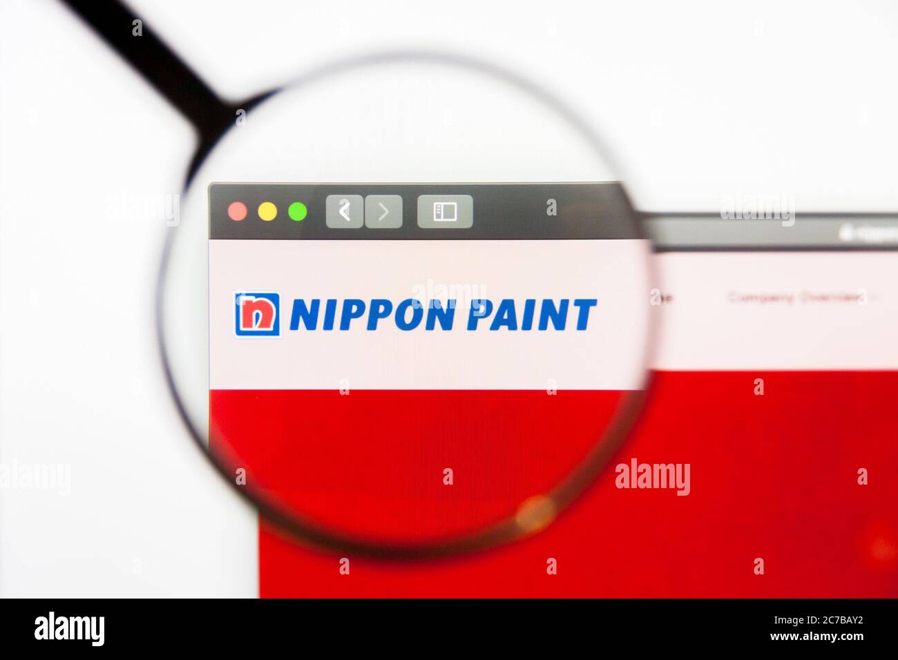 Los Angeles, California, USA - 10 Marzo 2019: Editoriale illustrativo, pagina web di Nippon Paint. Il logo Nippon Paint è visibile sullo schermo Foto Stock