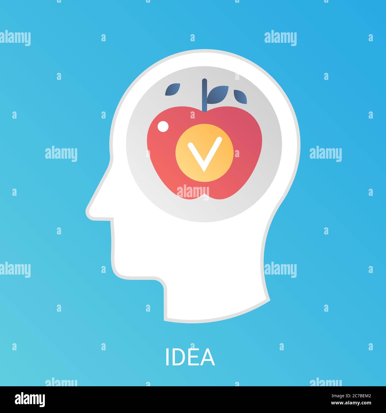 Concetto di nuova idea vettoriale. Moderno stile piatto sfumato Illustrazione Vettoriale Concetto di nuova idea vettoriale. Moderno stile piatto sfumato Illustrazione Vettoriale