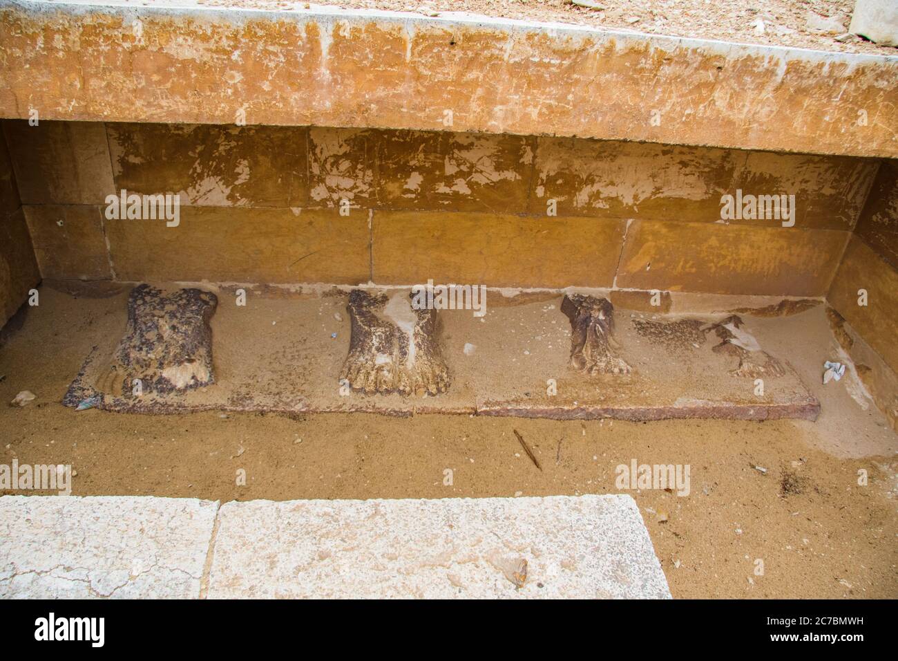 Che cosa è lasciato da un monumento a Saqqara, Memphis Foto Stock