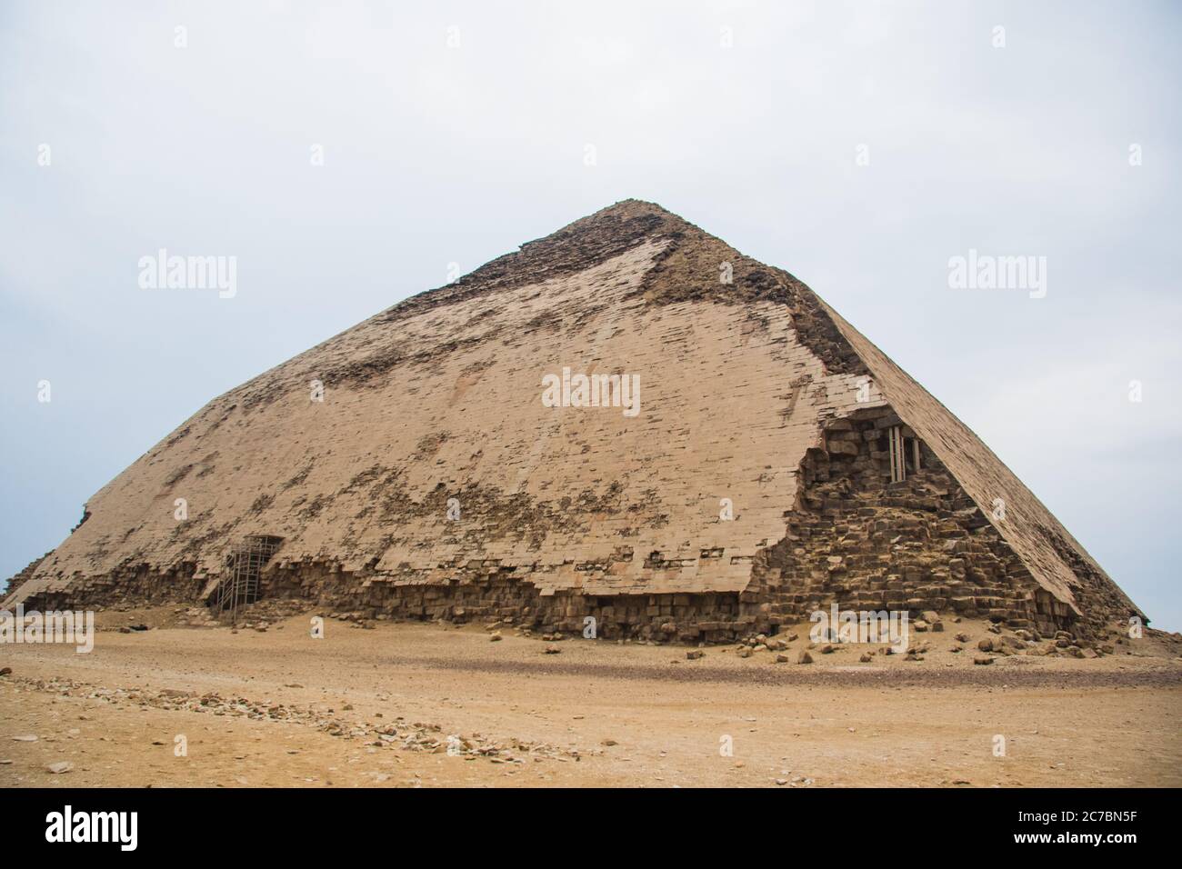 Piramide piegata, Dashur vicino a Giza, Egitto Foto Stock