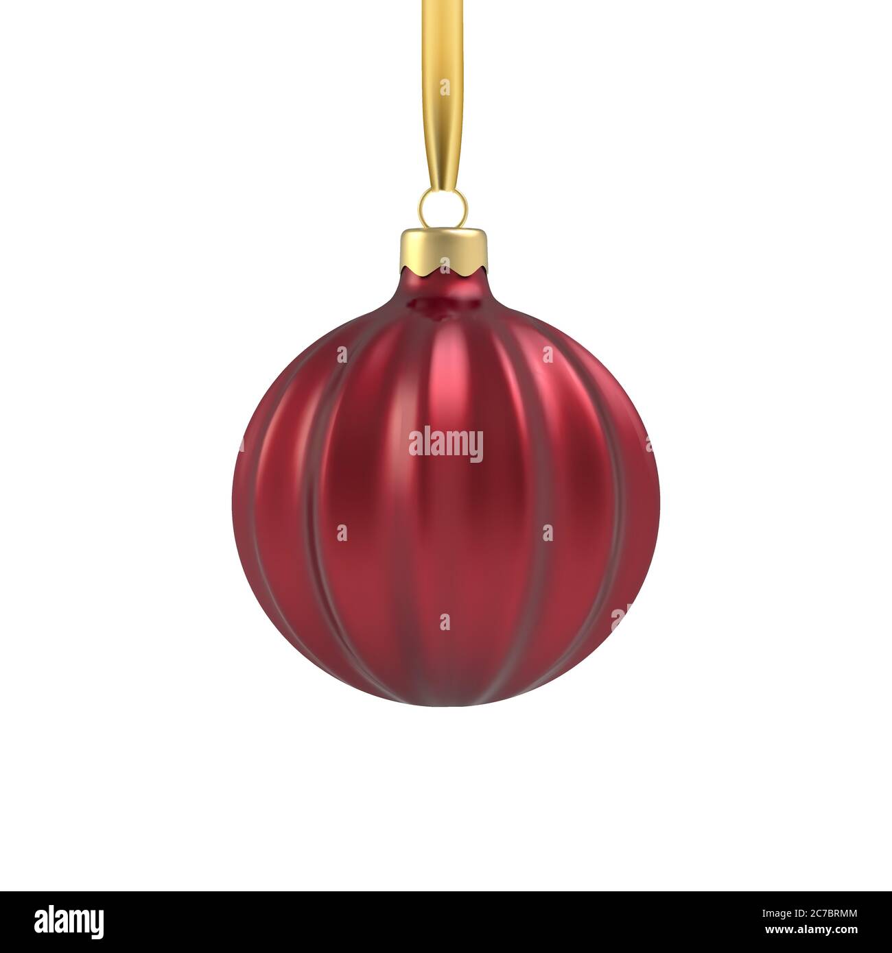 Giocattolo realistico oro albero di Natale sotto forma di spirale. Illustrazione Vettoriale