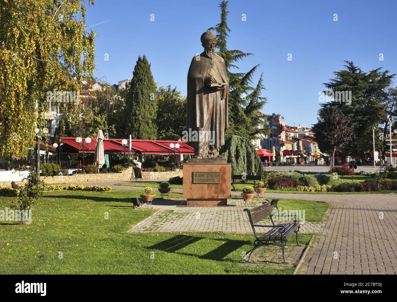 Monumento a st. Clemente a Ohrid. Macedonia Foto Stock