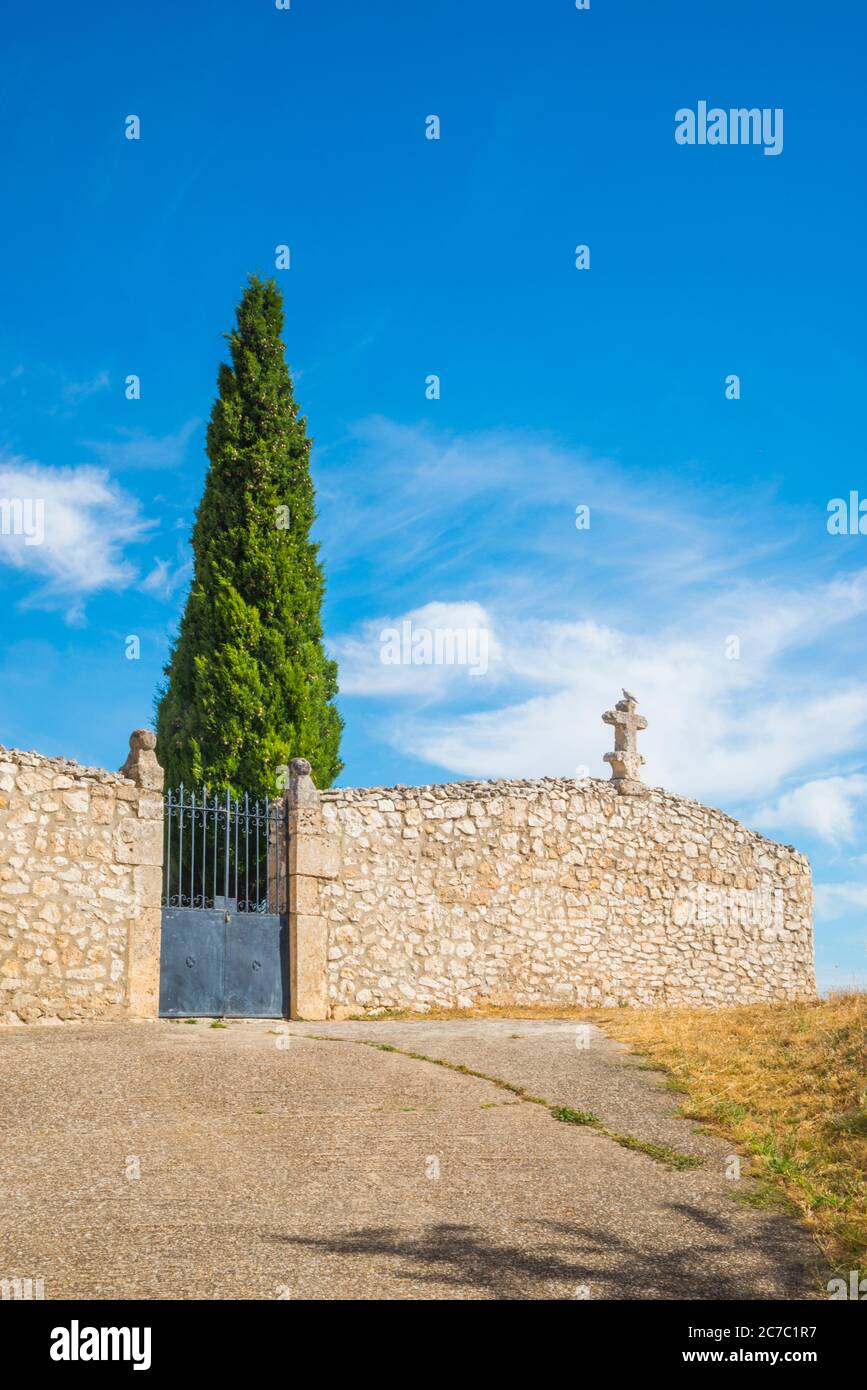 Cancello del cimitero. Foto Stock