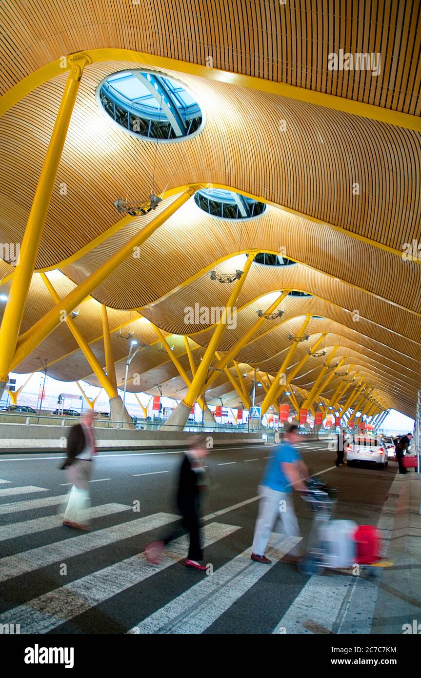 Terminale T-4. Adolfo Suarez - aeroporto di Madrid Barajas. Madrid, Spagna. Foto Stock