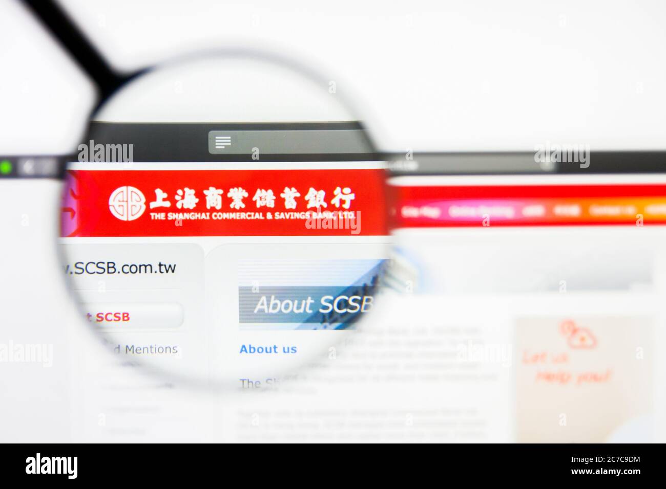 Los Angeles, California, USA - 5 Aprile 2019: Editoriale illustrativo della homepage del sito commerciale di Shanghai. Logo commerciale di Shanghai visibile su Foto Stock