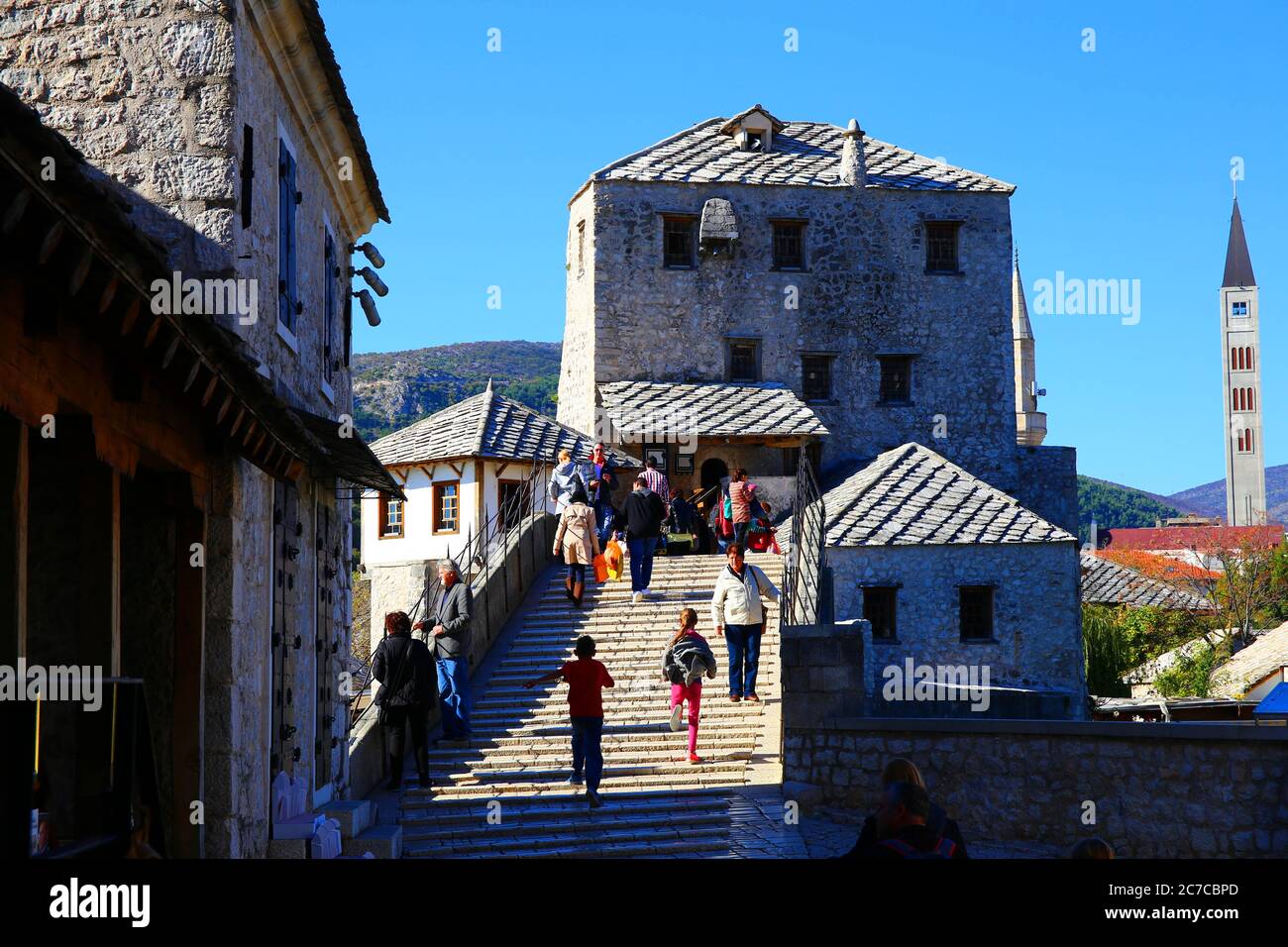 Bella città di Mostar in Bosnia Foto Stock