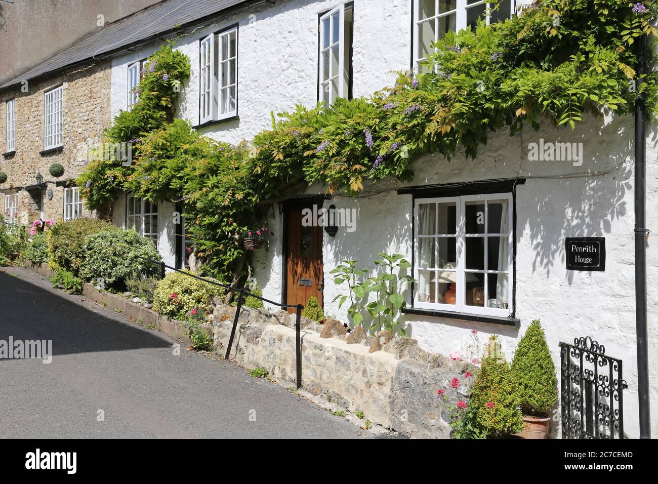 Cottage in Church Street, Uplyme, Devon, Inghilterra, Gran Bretagna, Regno Unito, Regno Unito, Europa Foto Stock