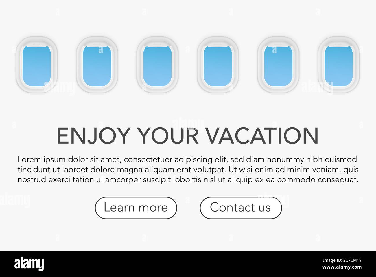 Gamma portholes aereo utilizzabile per banner, brochure, poster, web design in viaggio, viaggio, turismo tema illustrazione vettoriale Illustrazione Vettoriale