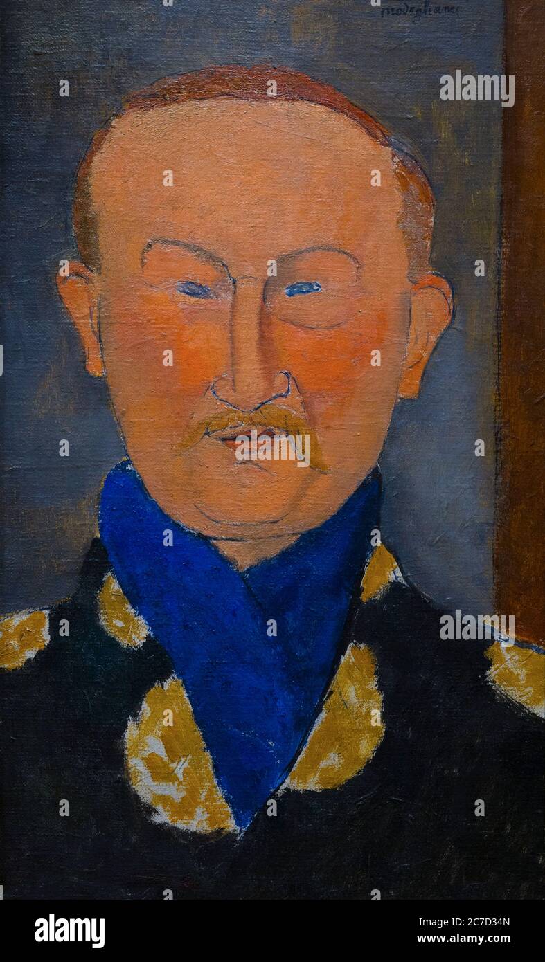 Leon Bakst, Amedeo Modigliani, 1917, National Gallery of Art di Washington DC, USA, America del Nord Foto Stock